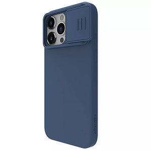 iPhone 15 Nillkin CamShield Silky Magnetic Silicone Case Cover (Blue)