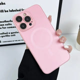 iPhone Candy Color Matte Finish Camera Lens Protection Magsafe Case Cover
