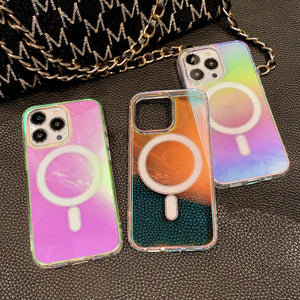 iPhone Color Plating Clear Magsafe Silicone Cover