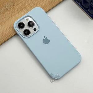 iPhone 15 Series Liquid Silicone Case Cover Baby Blue