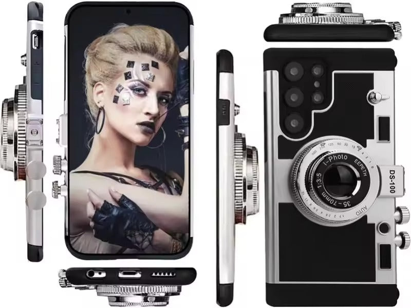 3D Retro Vintage Camera Case Cover For Samsung Phone