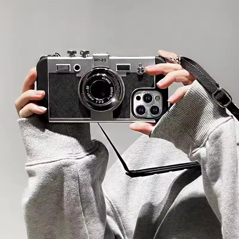 3D Retro Vintage Camera Case Cover For iPhone