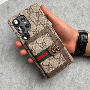 Luxury Brand GG Wallet Case Cover For Samsung Phone