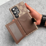 Luxury Brand GG Wallet Case Cover For Samsung Phone