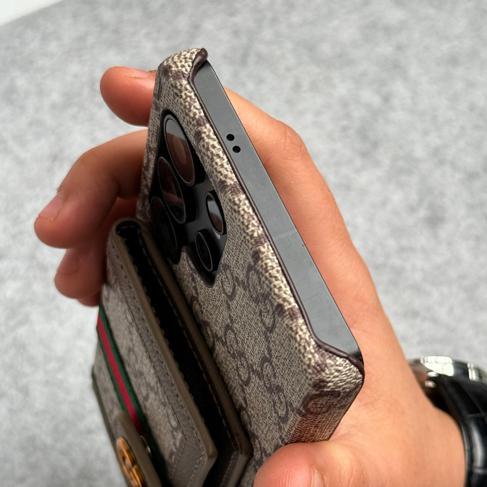 Luxury Brand GG Wallet Case Cover For Samsung Phone