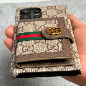 Luxury Brand GG Wallet Case Cover For Samsung Phone