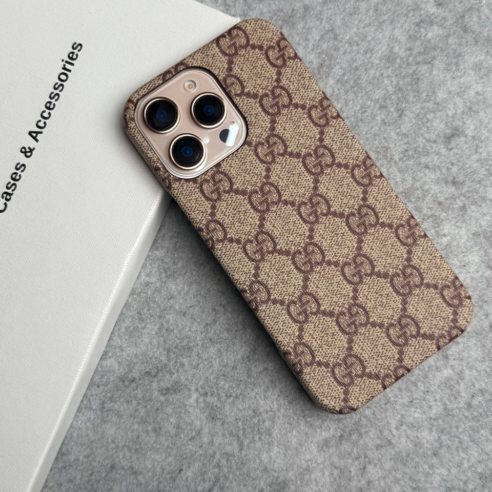 Luxury GG Pattern PU Leather Cover For iPhone