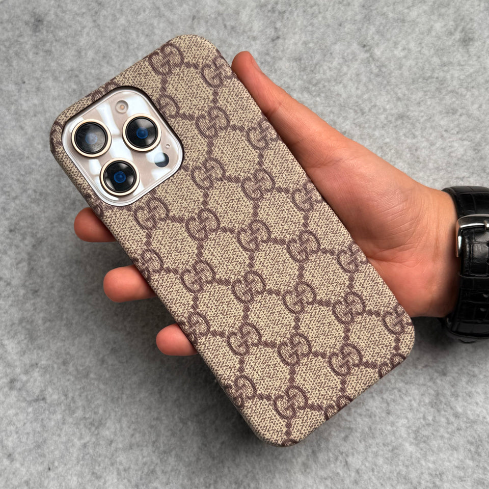 Luxury GG Pattern PU Leather Cover For iPhone