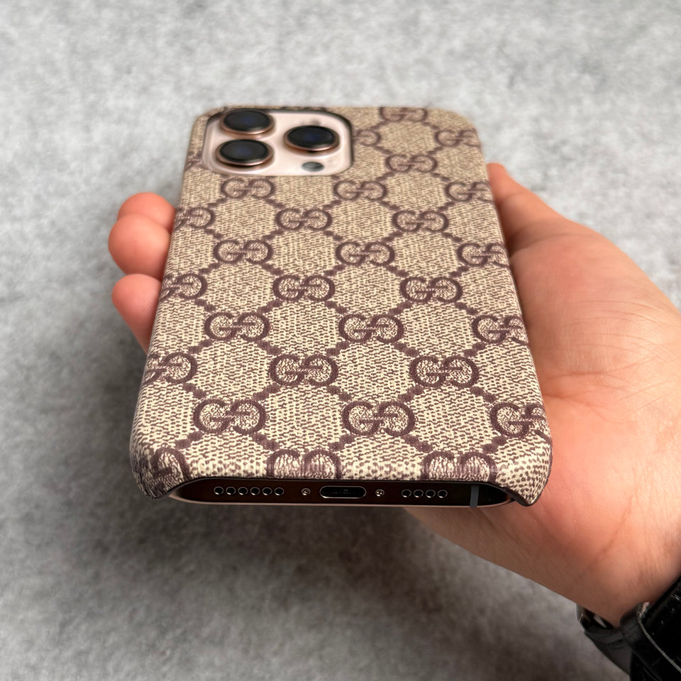 Luxury GG Pattern PU Leather Cover For iPhone