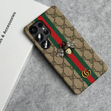 Luxury GG Brand 3D BEE Stripe Design Case Cover For Samsung Phone