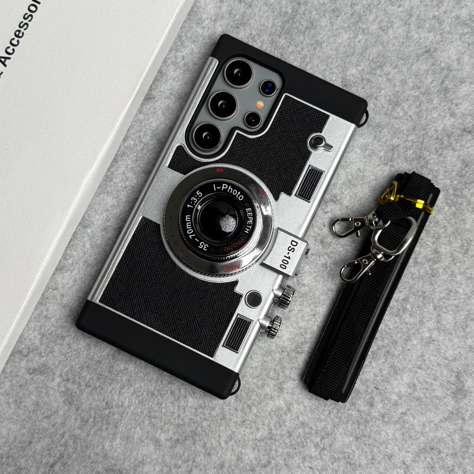 3D Retro Vintage Camera Case Cover For Samsung Phone