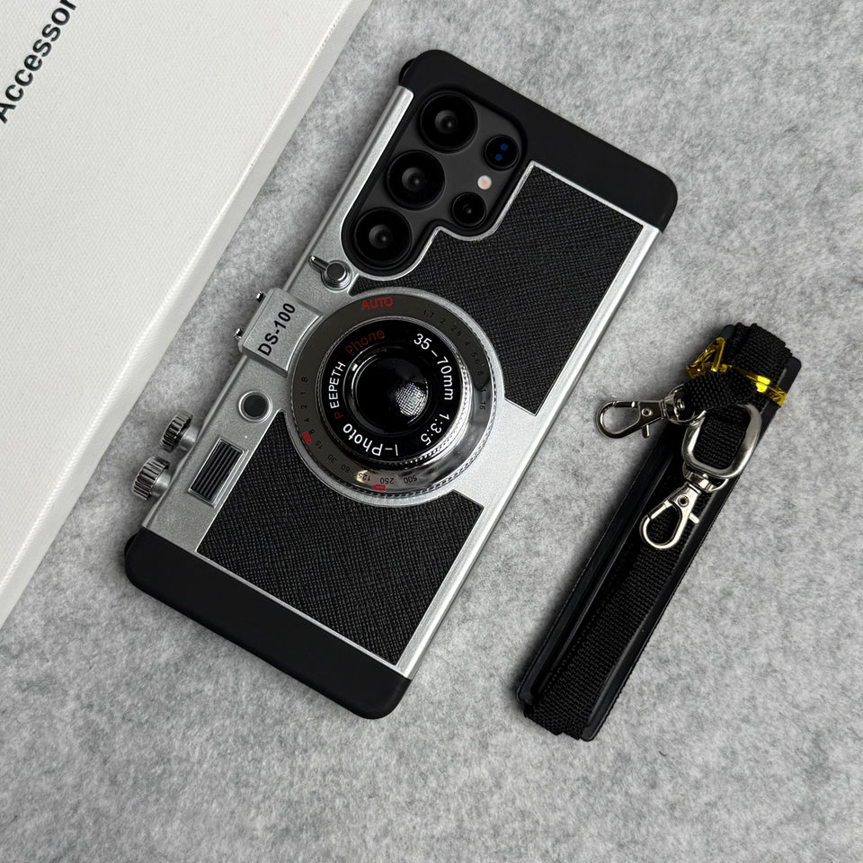 3D Retro Vintage Camera Case Cover For Samsung Phone