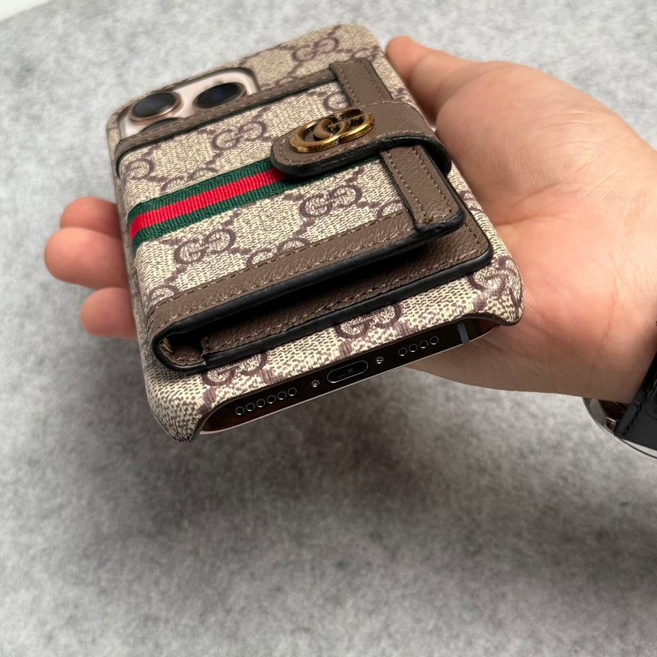 Luxury Brand GG Wallet Case Cover For iPhone