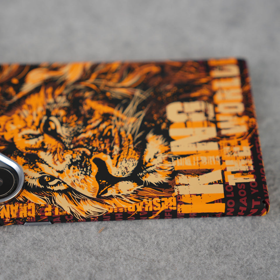 Samsung Galaxy Ultra Series Carbon Fiber Texture Tiger Lion Design Hard Pc MagSafe Case Cover