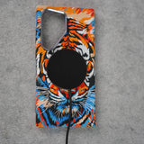 Samsung Galaxy Ultra Series Carbon Fiber Texture Tiger Lion Design Hard Pc MagSafe Case Cover