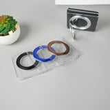 Samsung Galaxy Z Flip 7 Crystal Clear Case with 360° Rotating Stand & Front Glass Protection