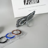 Samsung Galaxy Z Flip 7 Crystal Clear Case with 360° Rotating Stand & Front Glass Protection