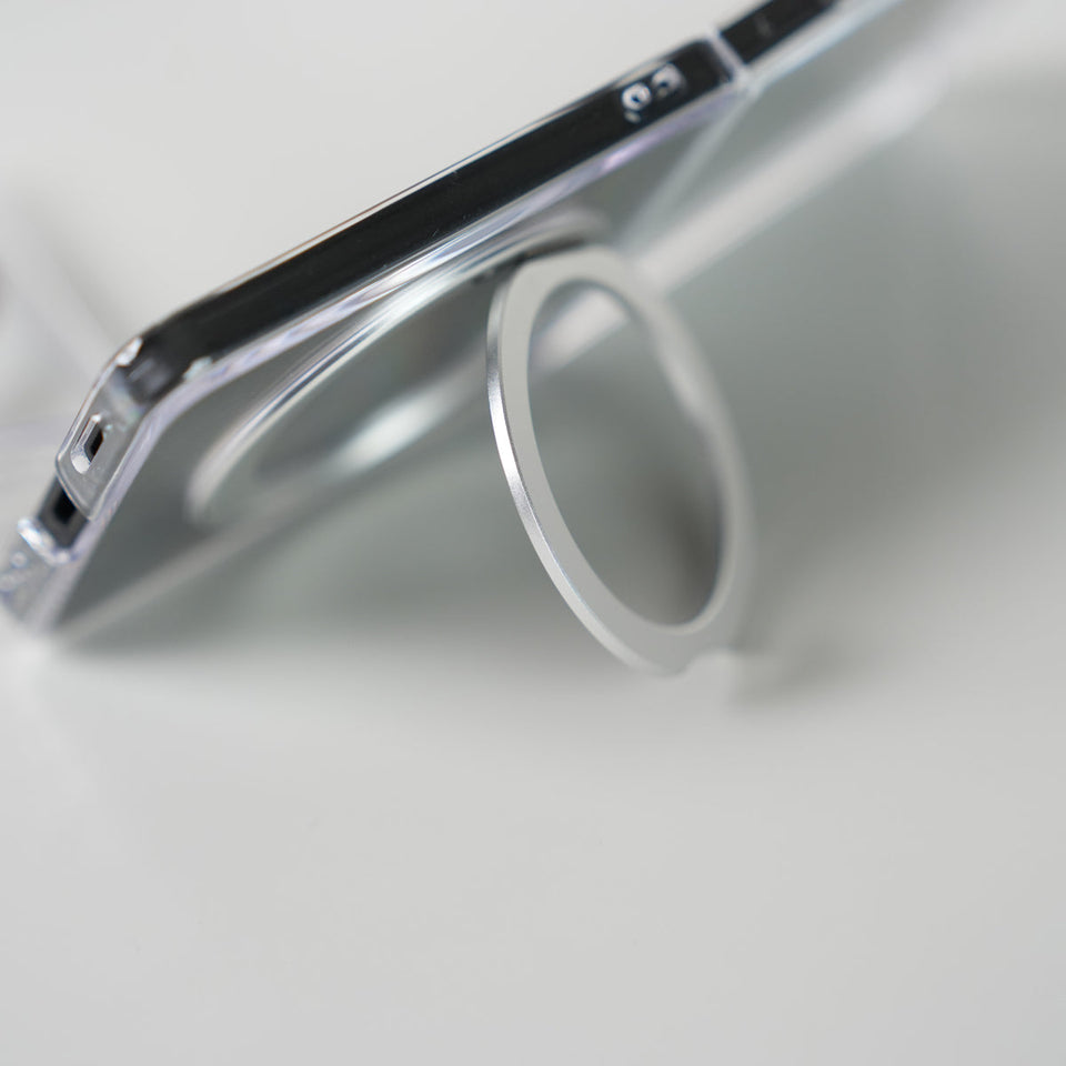 Samsung Galaxy Z Flip 7 Crystal Clear Case with 360° Rotating Stand & Front Glass Protection