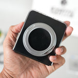 Samsung Galaxy Z Flip 7 Crystal Clear Case with 360° Rotating Stand & Front Glass Protection