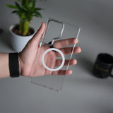 Galaxy S25 Ultra Metal Camera Ring Crystal Clear Shell Case | Shockproof Slim Cover