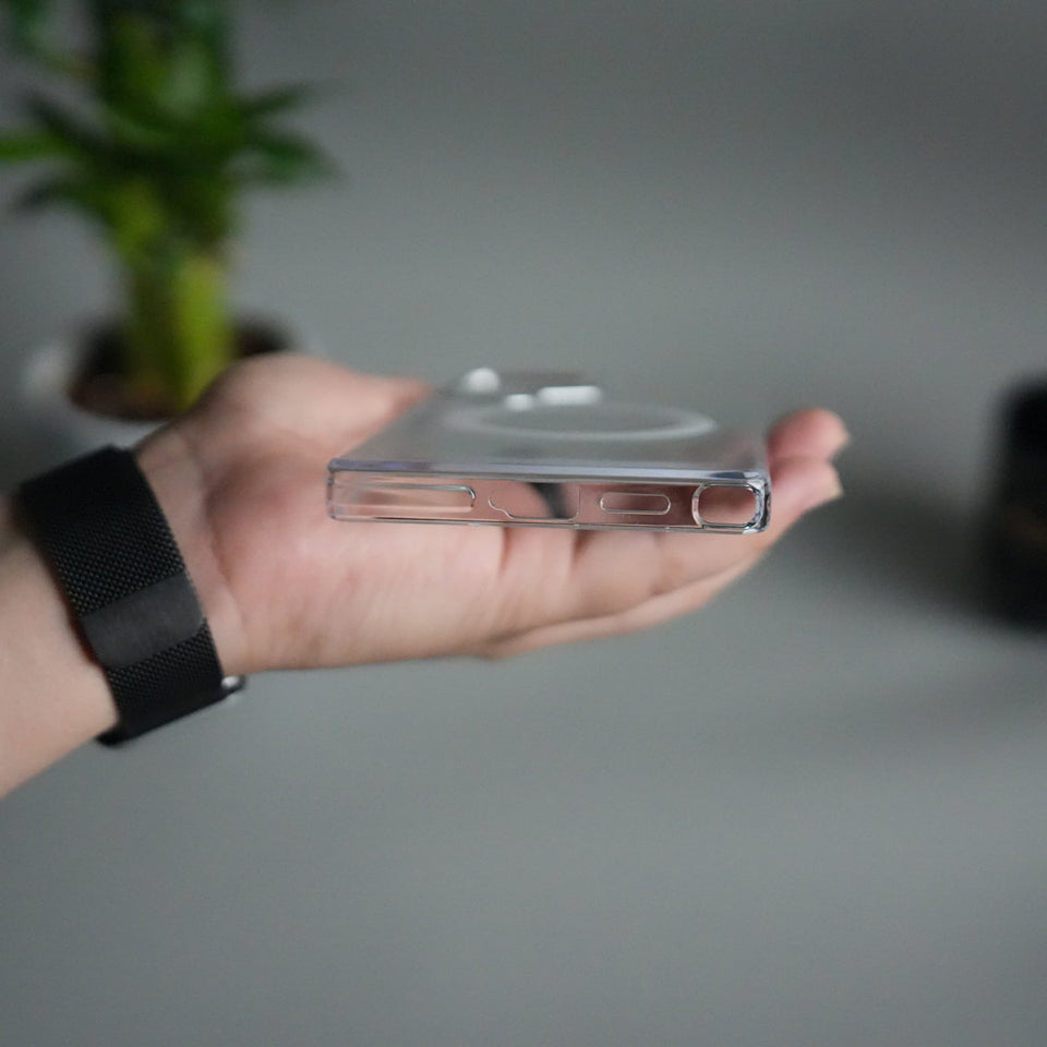 Galaxy S25 Ultra Metal Camera Ring Crystal Clear Shell Case | Shockproof Slim Cover