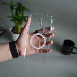 Galaxy S25 Ultra Metal Camera Ring Crystal Clear Shell Case | Shockproof Slim Cover