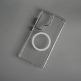 Galaxy S25 Ultra Metal Camera Ring Crystal Clear Shell Case | Shockproof Slim Cover