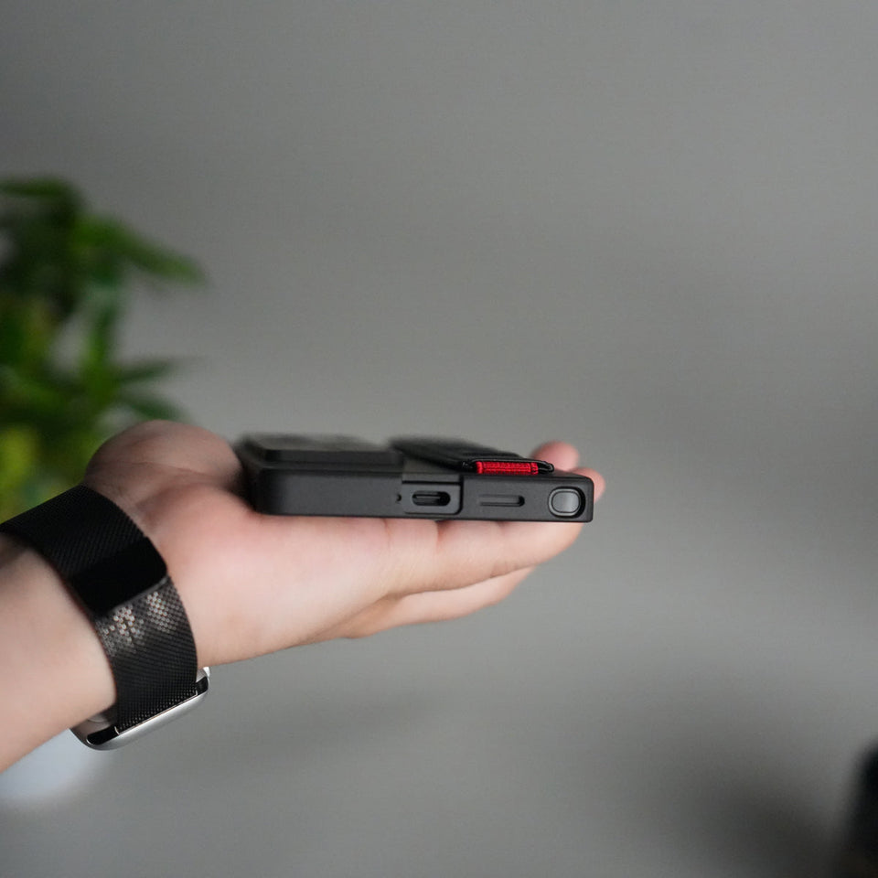 Galaxy S25 Ultra Case with Band Holder & Kickstand | Shockproof Luxury Back Cover | BLACK