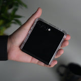 Galaxy Z Flip 7 Luxury 3D CC Make Up Clear Case | Crystal Shockproof Back Cover