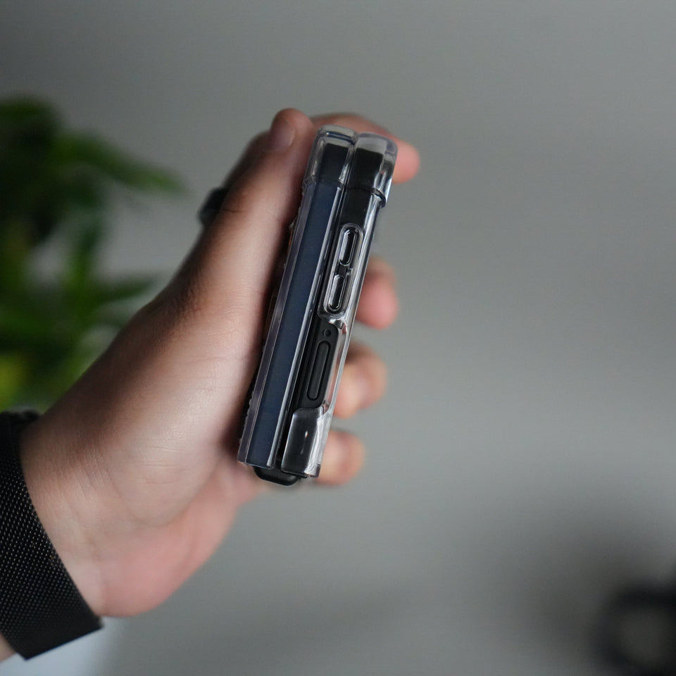 Galaxy Z Flip 7 Luxury 3D CC Make Up Clear Case | Crystal Shockproof Back Cover