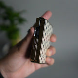 Galaxy Z Flip 7 Luxury Glossy Designer Glass Case | Gold Frame Cover with Front Glass