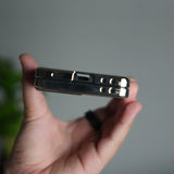 Galaxy Z Flip 7 Chrome Plated Clear Glass Case | Luxury Transparent Cover with Hinge Protection