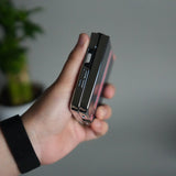 Galaxy Z Flip 7 Luxury Stripe Glass Case | Chrome Plated Clear Back Cover with Glossy Finish