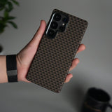 Galaxy S25 Ultra Houndstooth Pattern Case | Slim Hard Back Cover | Matte Finish Protective Case with MagSafe