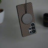 Galaxy S25 Ultra Houndstooth Pattern Case | Slim Hard Back Cover | Matte Finish Protective Case with MagSafe