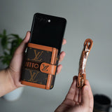 Galaxy Z Flip 7 Luxury Brand Cardholder Crossbody Sling Strap Case