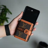 Galaxy Z Flip 7 Luxury Brand Cardholder Crossbody Sling Strap Case