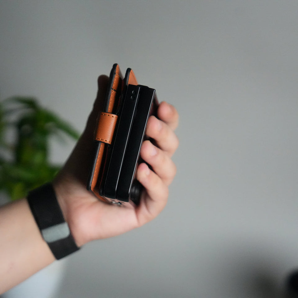 Galaxy Z Flip 7 Luxury Brand Cardholder Crossbody Sling Strap Case