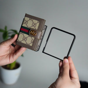 Galaxy Z Flip 7 Luxury Brand GG Wallet Case Cover