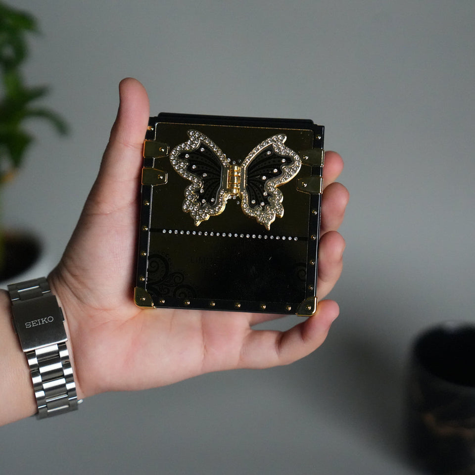 Galaxy Z Flip 7 Luxury Butterfly Case | Trunk Frame Cover with 3D Butterfly | Premium Limited Edition Design