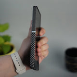 Galaxy S25 Ultra Carbon Fiber Texture Design Hard Pc MagSafe Case Cover MixLine Silver