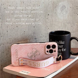 iPhone Luxury Brand GS Log Strap Holder Case Cover