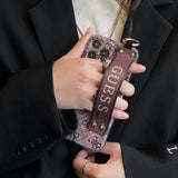 iPhone Luxury Brand GS Log Strap Holder Case Cover