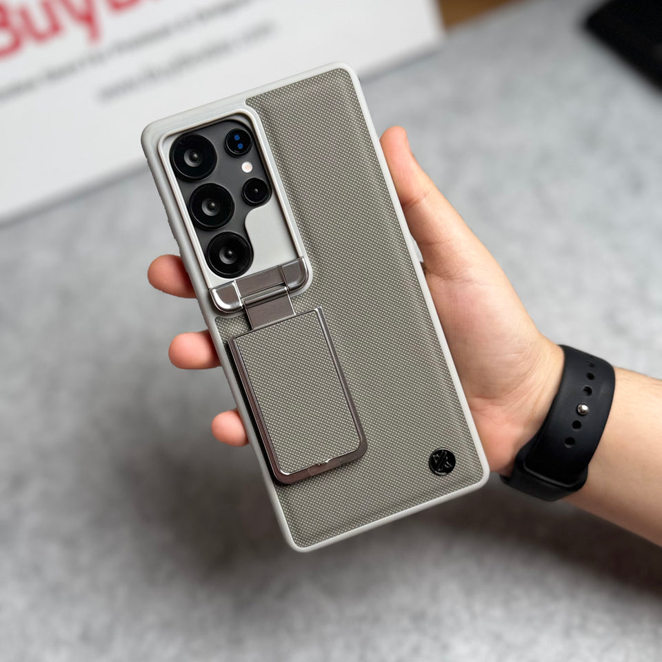 Samsung Galaxy Ultra Series Metal Camera Cap with Stand Cover