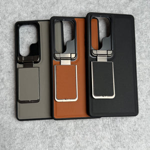 Samsung Galaxy Ultra Series Metal Camera Cap Stand Dotted Case Cover
