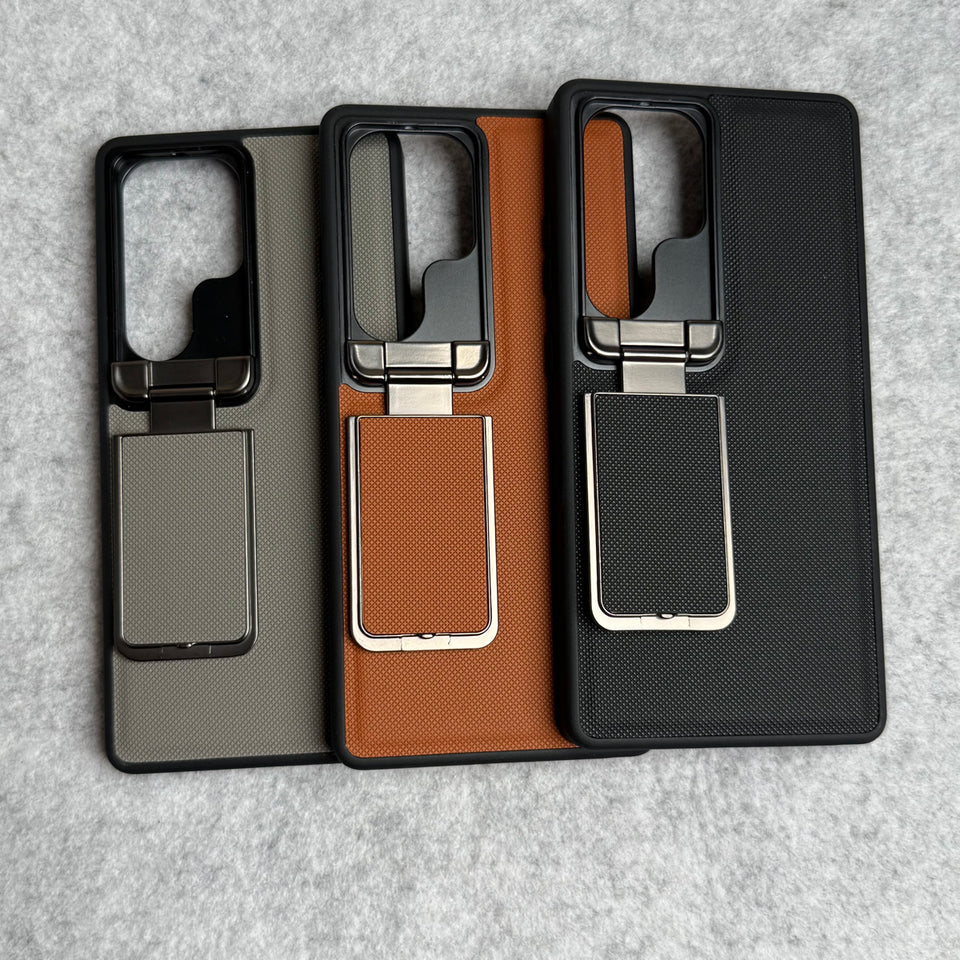 Samsung Galaxy Ultra Series Metal Camera Cap Stand Dotted Case Cover