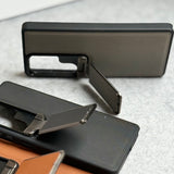 Samsung Galaxy Ultra Series Metal Camera Cap Stand Dotted Case Cover