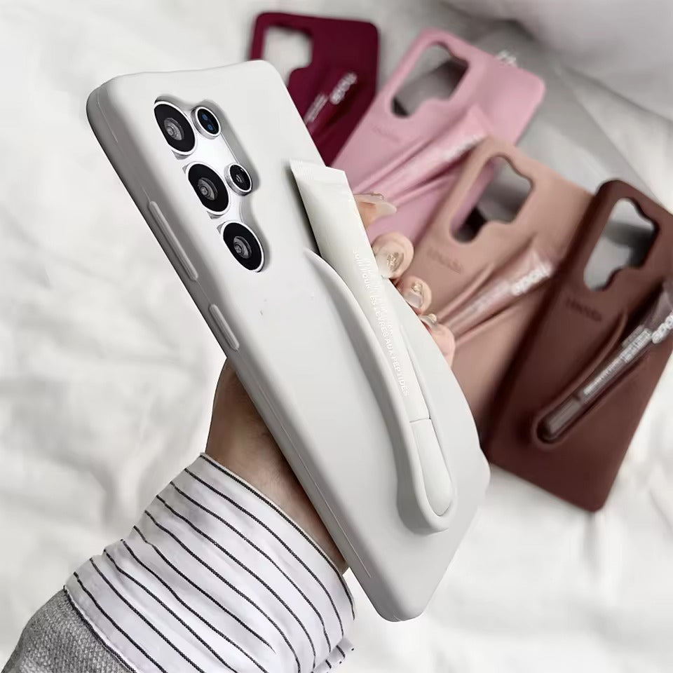 Samsung Galaxy Ultra Series Luxury Silicone Lip Gloss Holder Phone Case