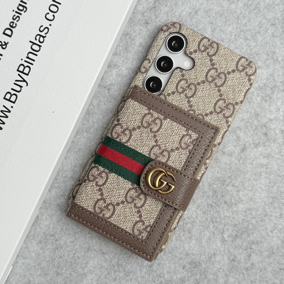 Samsung Galaxy S24 Luxury Brand GG Wallet Case Cover