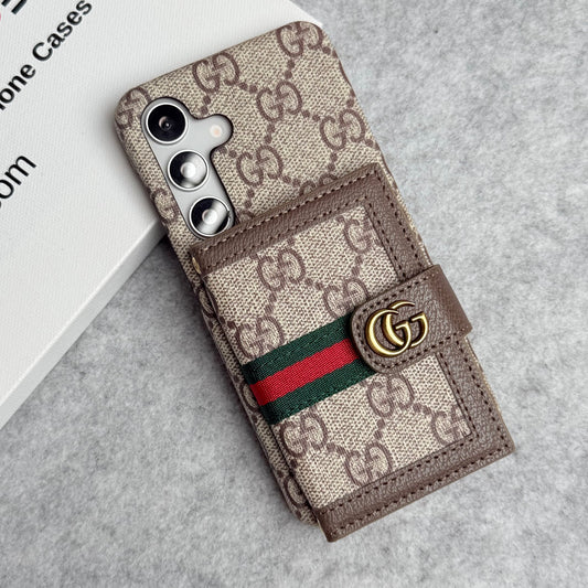 Samsung Galaxy S24 Luxury Brand GG Wallet Case Cover